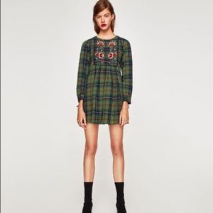 Zara checkered tunic dress
